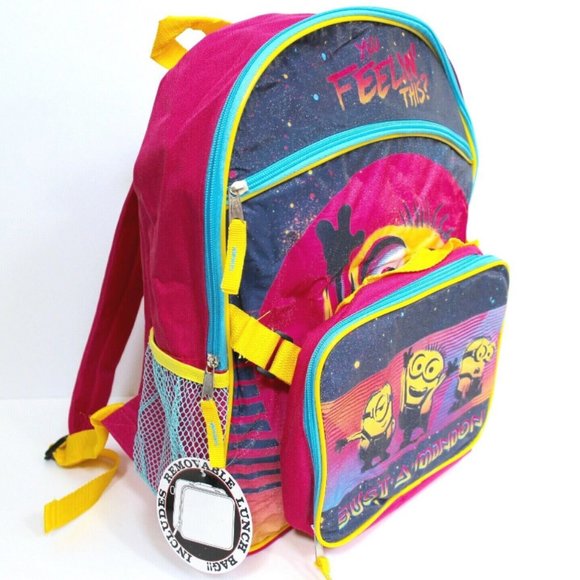Despicable Me Minions Bust A Minion Glitter 16" School Backpack & Lunch Box Set - Picture 3 of 5